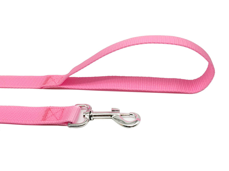 TAIAN 4FT/5FT/6FT Strong Dog Leash, Nylon Dog Leashes for Small Medium Large Dogs 1 in x 5 ft Pink - BeesActive Australia