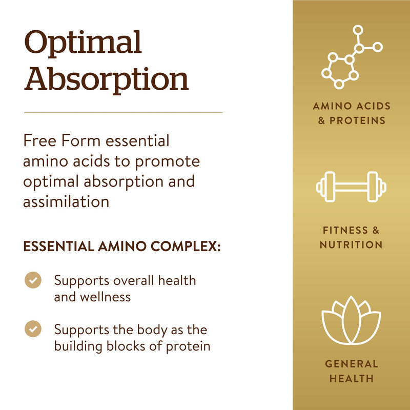 Solgar Amino 75 Essential Acid Vegetable Capsules - Pack of 90 - 8 Aminos Complex - For Metabolic Processes - Easy to Digest - Vegan - BeesActive Australia