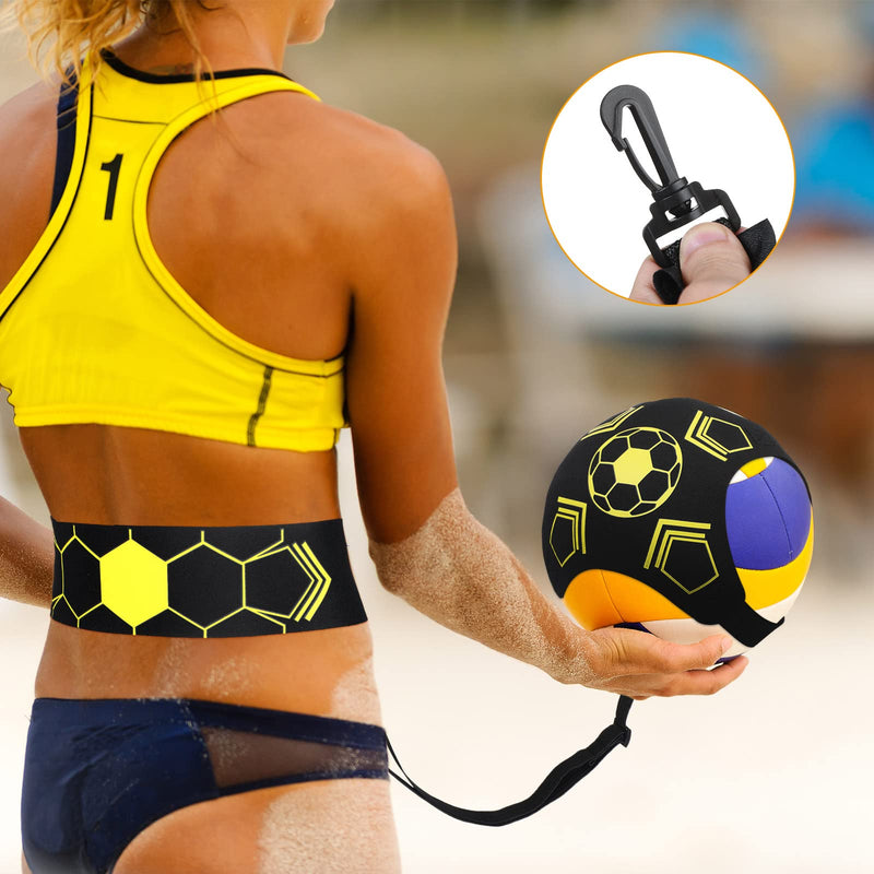 2 Pieces Volleyball Training Equipment Aid Solo Trainer 10 Pieces Finger Sleeves Breathable Elastic Thumb Splint Brace Volleyball Practice Equipment Accessories for Serving Setting Spiking Beginners - BeesActive Australia