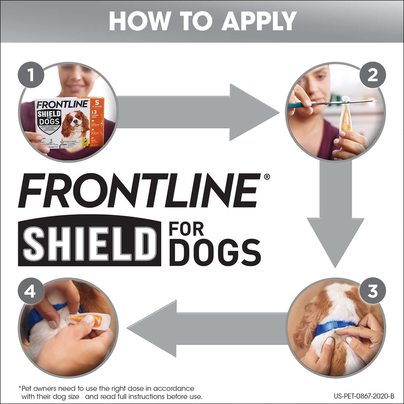 FRONTLINE Shield for Dogs Flea & Tick Treatment, 11-20 lbs 3 Count - BeesActive Australia