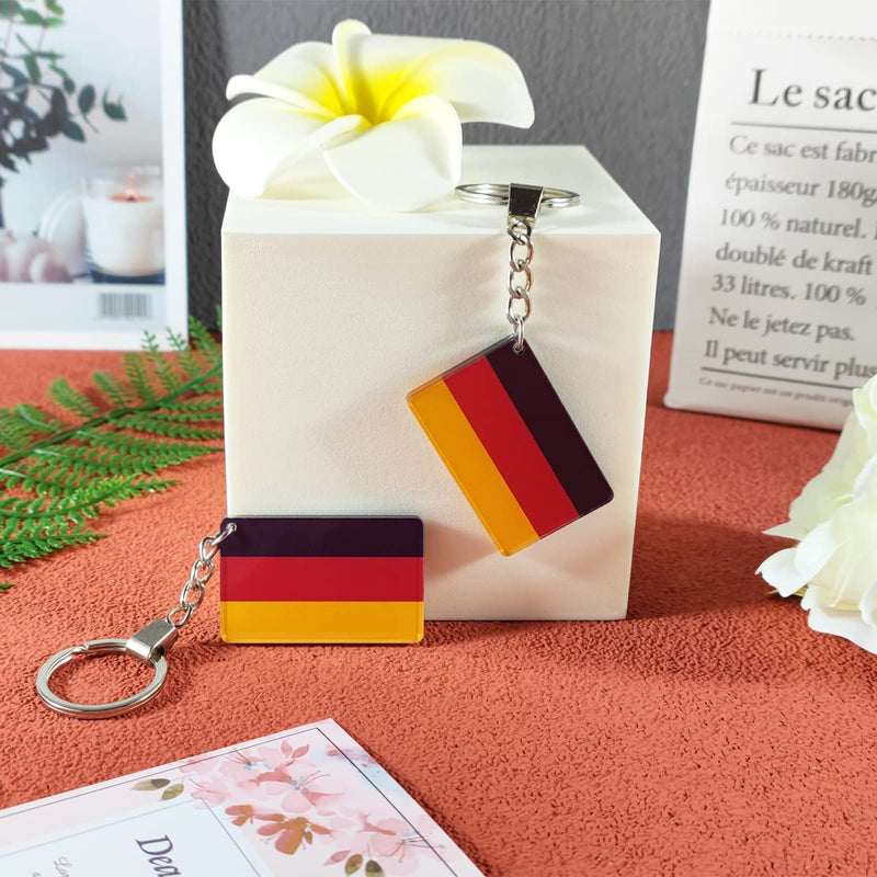 QQSD Germany Flag Keychain German Key Ring (2 Pack) - BeesActive Australia