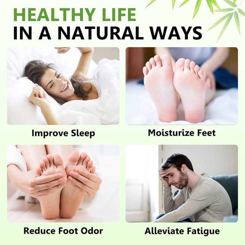 Detox Foot Patches, 20 PCS Detox Foot Pads for Foot Care & Stress Relief & Deep Sleep, 100% Natural Deep Cleaning Foot Patches with Bamboo Vinegar to Help Cleanse Body and Enhance Blood Circulatio White One Size - BeesActive Australia
