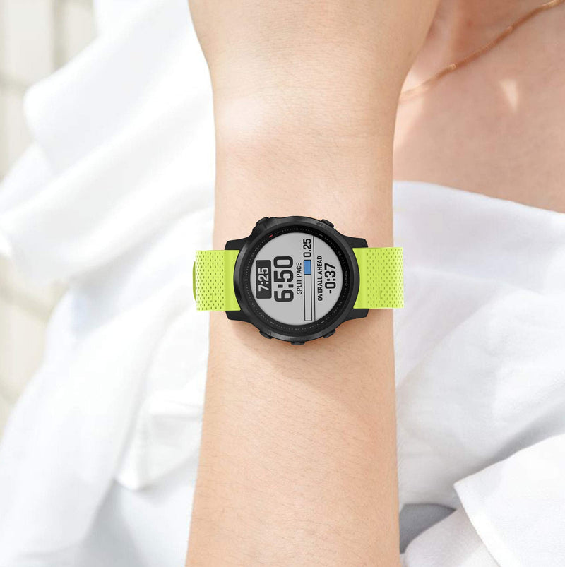 Silicone Bands Compatible with Garmin Fenix 5S/5S Plus/6S/6S Pro/D2 Delta S, Soft Breathable Non-slip Pinhole Rubber Replacement Watch Strap for Fenix 6S/5S Smartwatch Accessories for Women Men Blue Green - BeesActive Australia