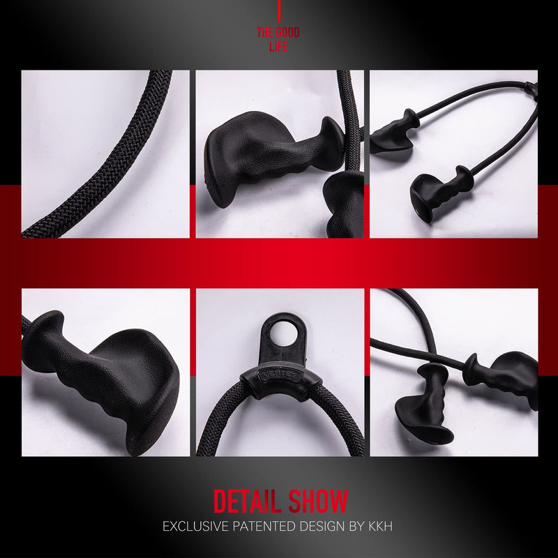 KKH Ergonomic Triceps Rope Pull Down with Anti-Slippery Natural Rubber Grip for Activating More Muscle Fibers-Gym Rope for Push Downs, Triceps Pull Downs Crunches, Facepulls, 36" Rope Length. - BeesActive Australia