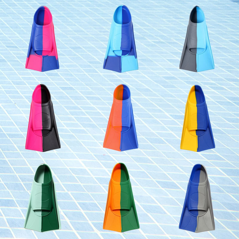 Foyinbet Kids Swim Fins,Short Youth Fins Swimming Flippers for Lap Swimming and Training for Child,Girls,Boys SkyBlue / LightGray Small - BeesActive Australia
