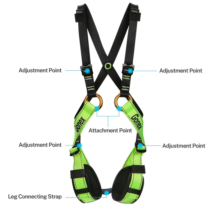 Gonex Kids Full Body Climbing Harness, Child Safety Harness Comfortable Seat Belts for Rock Climbing Extension Training Tree Climbing Mountaineering Rappelling Zipline - BeesActive Australia