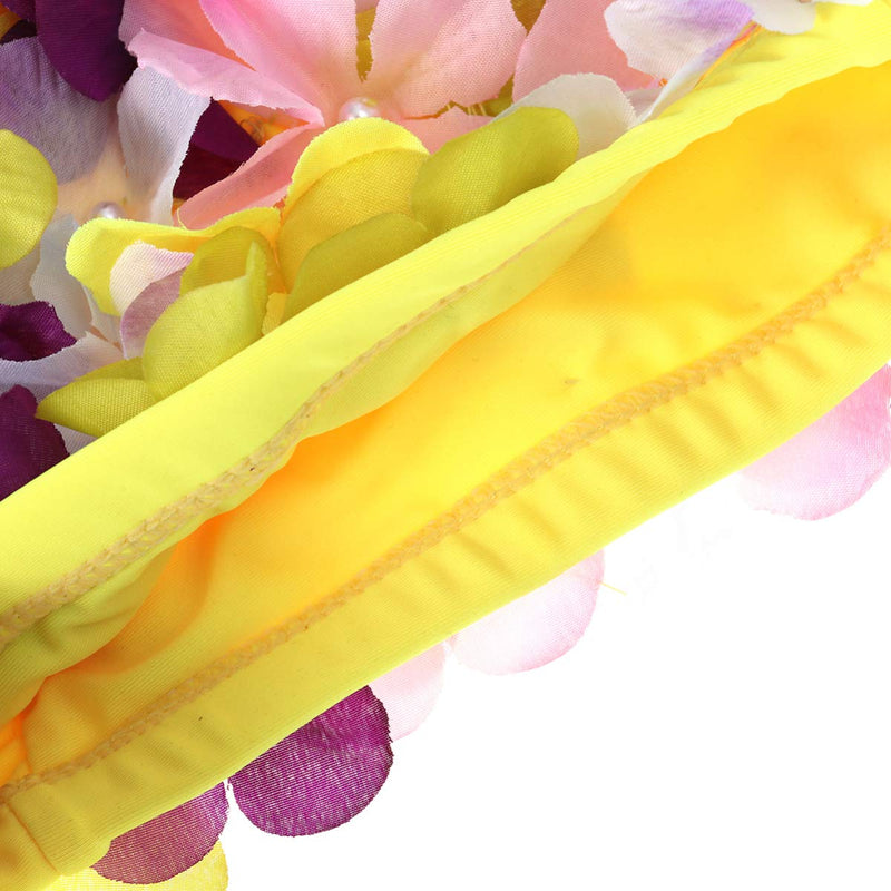 FAVOMOTO Swim Cap Flower for Women Floral Caps Swim Turban Waterproof Swim Cap for Long Hair Petal Stylish Swimming Hat Bathing Caps Ear Hair Protection Easy to Put On and Off Size - BeesActive Australia
