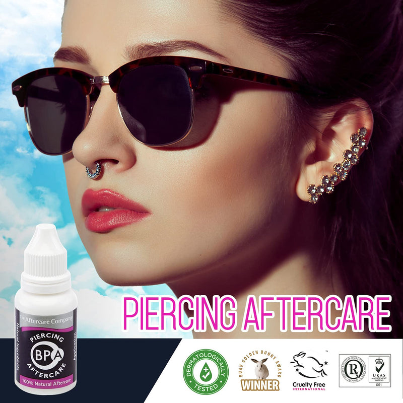 BPA Piercing Aftercare 1 x 10ml Bottle from The Aftercare Company - Dermatology Tested - Vegan Friendly - Cruelty Free - Unique Formula - BeesActive Australia