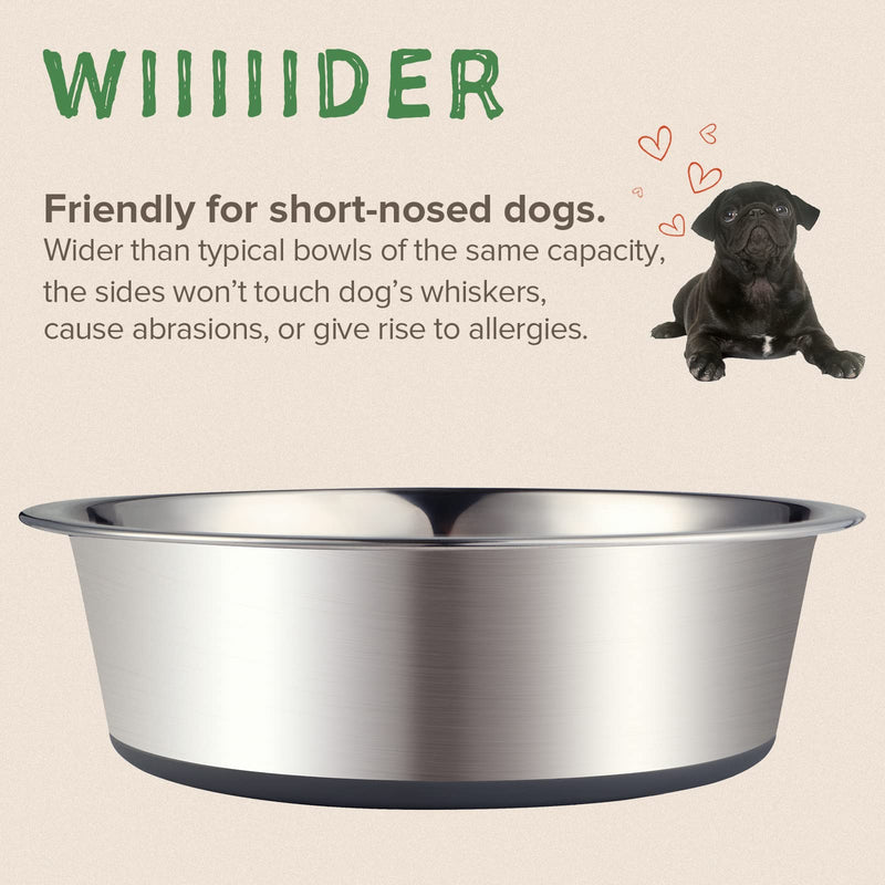 URBUDDIES 2 Pack Stainless Steel Dog Bowls, Anti-Skid Metal Dog Bowls with Rubber Base, Toy, Small, Medium & Large-Sized Dog Breeds Food Water Basic Bowls For Small Dog Breeds - BeesActive Australia