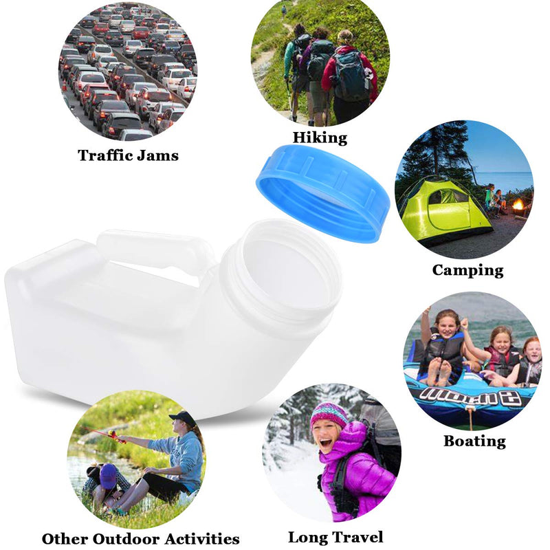 AWOKEN Women Pee Bottle, Portable Men Pee Cup Potty with Screw Cap Lid and Funnel, Urination Device for Male and Female, Female Urinal Kit for Camping, Car Travel, Outdoor - BeesActive Australia