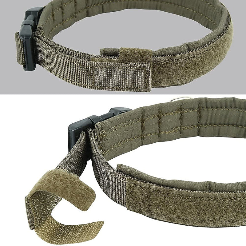 EXCELLENT ELITE SPANKER Puppy Dog Collar Nylon Adjustable Dog Collar for Small Dogs Pet Soft Padded Dog Collar Ranger Green XS Size-Adjustable(10.6"-15") - BeesActive Australia