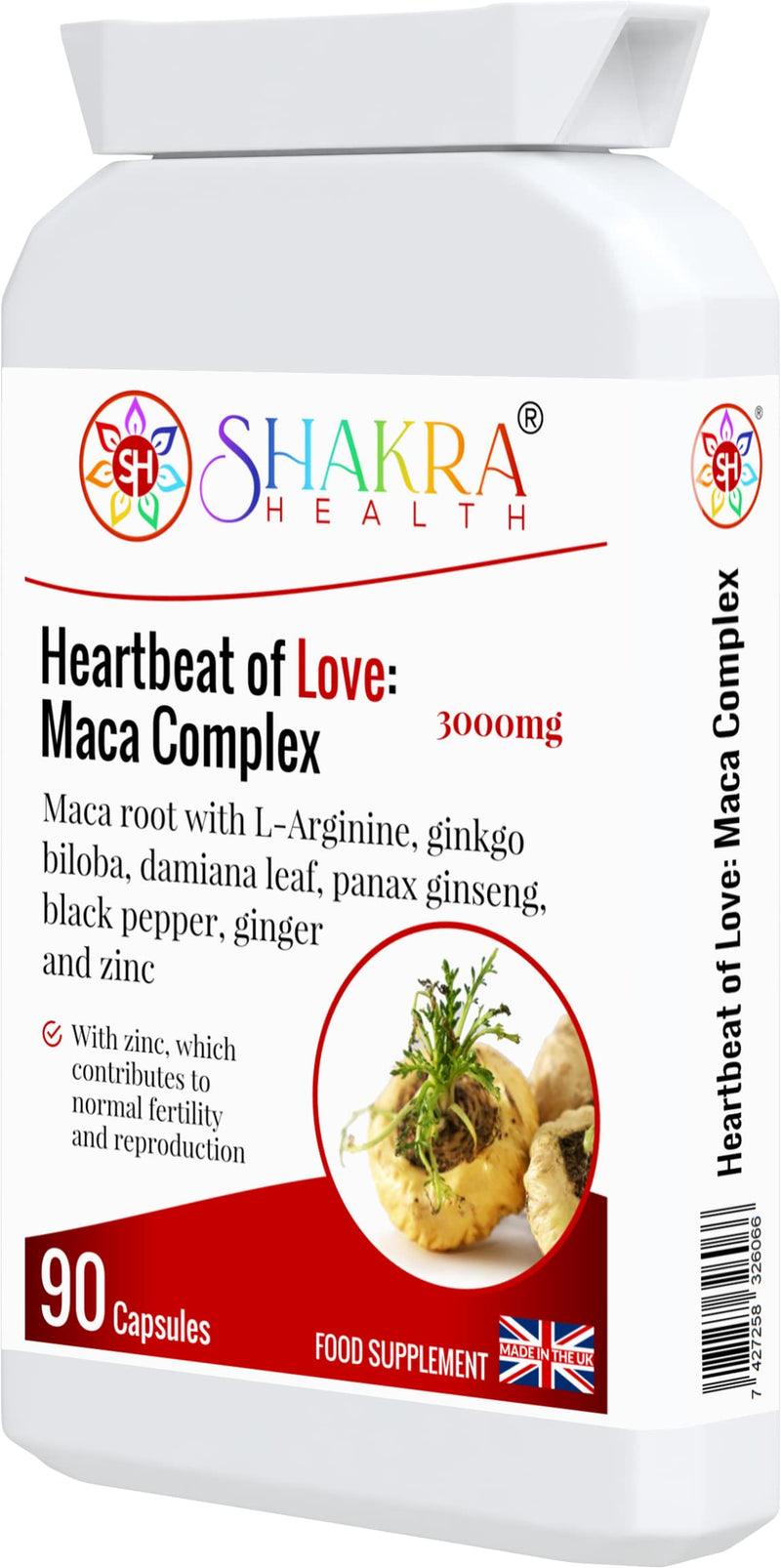 Heartbeat of Love: Maca Complex. Relieve Premenstrual Syndrome, Increase Intimate, Drive, Energy, Stamina for Men & Women | Shakra Health - BeesActive Australia