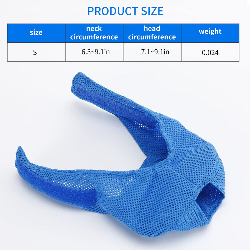 Cat Muzzle Breathable Mesh Cat Mouth Mask Grooming Restraint Bag Anti Bite Anti Meow Prevent Cat from Biting Scratching Chewing S-Blue - BeesActive Australia