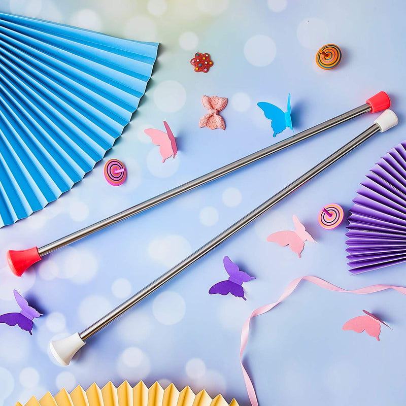 2 Pieces Twirling Batons Unisex Kids' Gymnastics Twirling Baton Dance Baton for Talent Shows, Artistic Dancing, Baton Twirling, Pink, White - BeesActive Australia