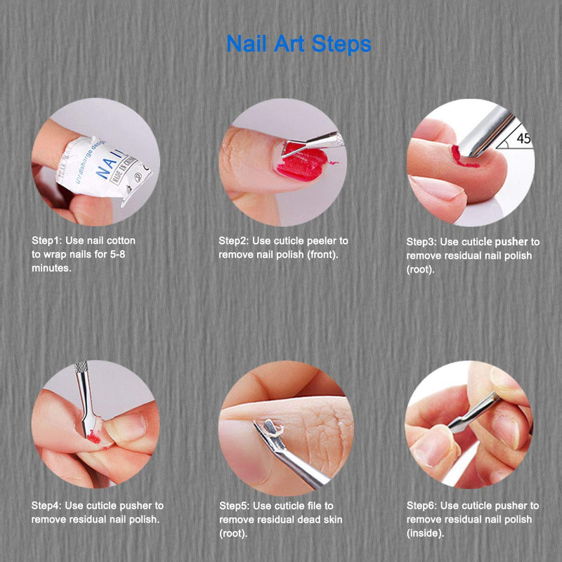HIFAU 2PCS Premium Cuticle Pusher and Cutter, Manicure Tools Set for Fingernail and Toenail - BeesActive Australia