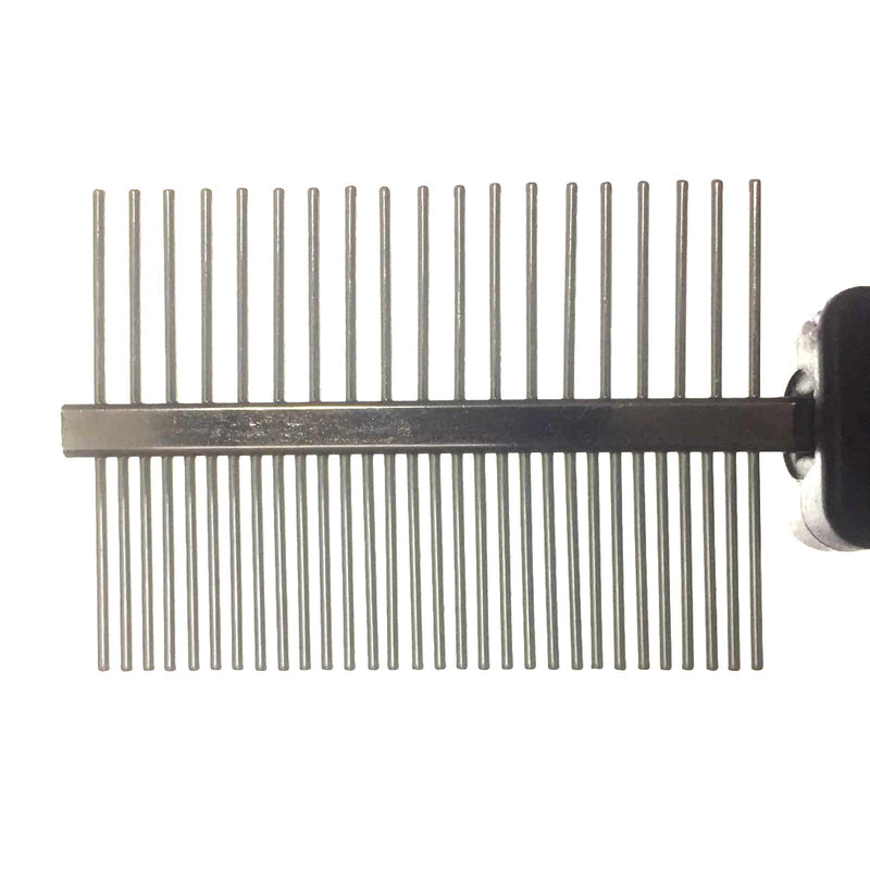 Metal Dog Combs for Grooming Shedding Dematting Stainless Wide Tooth for Long and Short Hair Deshedding Tools Greyhound Siberian Husky Gifts Hair Brush Small and Large Dogs Cats Undercoat Supplies - BeesActive Australia