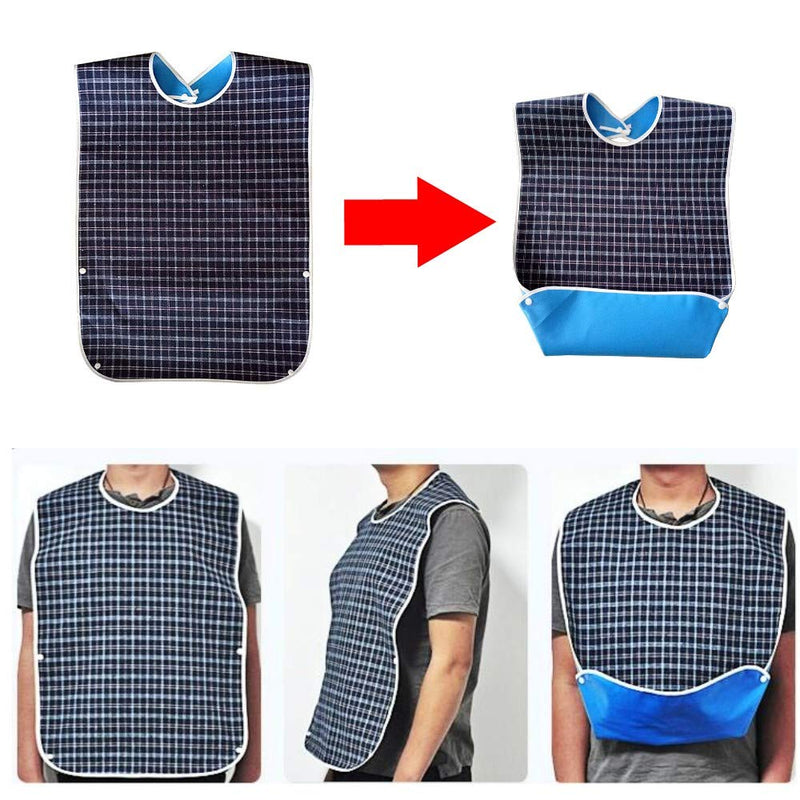 JZK Long Large Waterproof Feeding bib for Elderly, Adult and Teenager, Washable Adult Dribble bib for Disabled People and Stroke Patient - BeesActive Australia