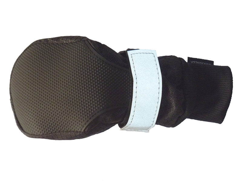 LONSUNEER Paw Protector Dog Boots Soft Sole Nonslip and Reflective Set of 4 Medium ( L 2.56 x W 2.56 inch ) Black - BeesActive Australia