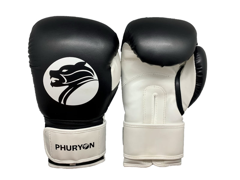 Phuryon Best Kickboxing, Boxing Gloves for Men & Women, Boxing Training Gloves, Kickboxing Gloves, Sparring Punching Gloves, Heavy Bag Workout Gloves for Boxing, Muay Thai, MMA 10oz Black and White - BeesActive Australia