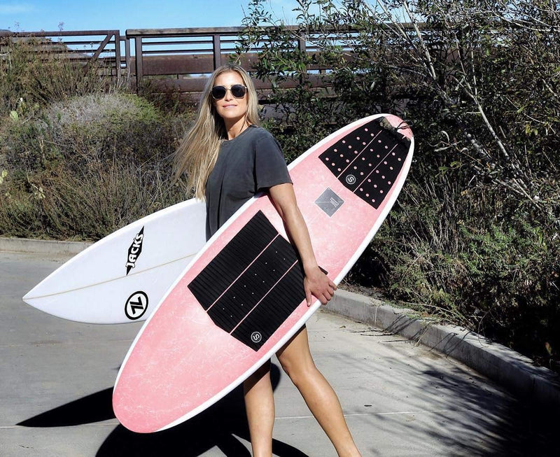 SYMPL Surfboard Front Traction Pad  3 pc Front Grip  Surfboard, Skimboard, Longboard Deck  Maximum Grip Stomp Pad  3M Adhesive  Fits Surf, Skim Board, Long Deck, Wakesurf, Fish Boards black - BeesActive Australia