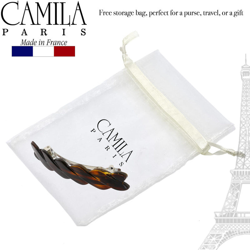 Camila Paris CP2374 French Hair Clip for Women, Set of 6 Extra Small Tortoise Shell Girls Hair Claw Clip Fashion Styling Hair Accessories for Women, Ladies Strong Hold Grip Clamp, Made in France Tortoise Shell 1" - BeesActive Australia