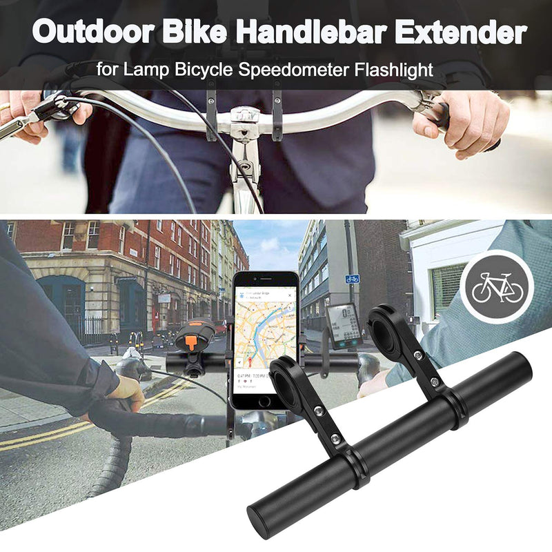 Yizhet Bike Handlebar Extender, Lightweight Durable Double Bicycle Handlebar Extension Bracket for Holding Motorcycle E-Bike Lamp Speedometer GPS Phone Mount Holder Aluminum Alloy 20cm - BeesActive Australia