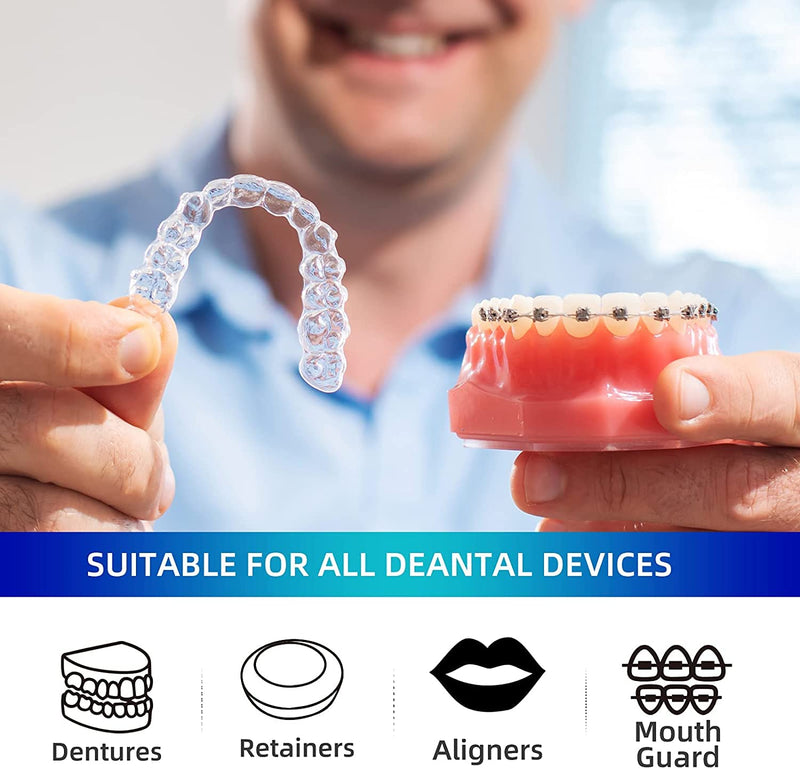 Y-kelin Orthodontic Retainer Cleansing Tablet 96 Tablet (96 Count (Pack of 1)) 96 Count (Pack of 1) - BeesActive Australia