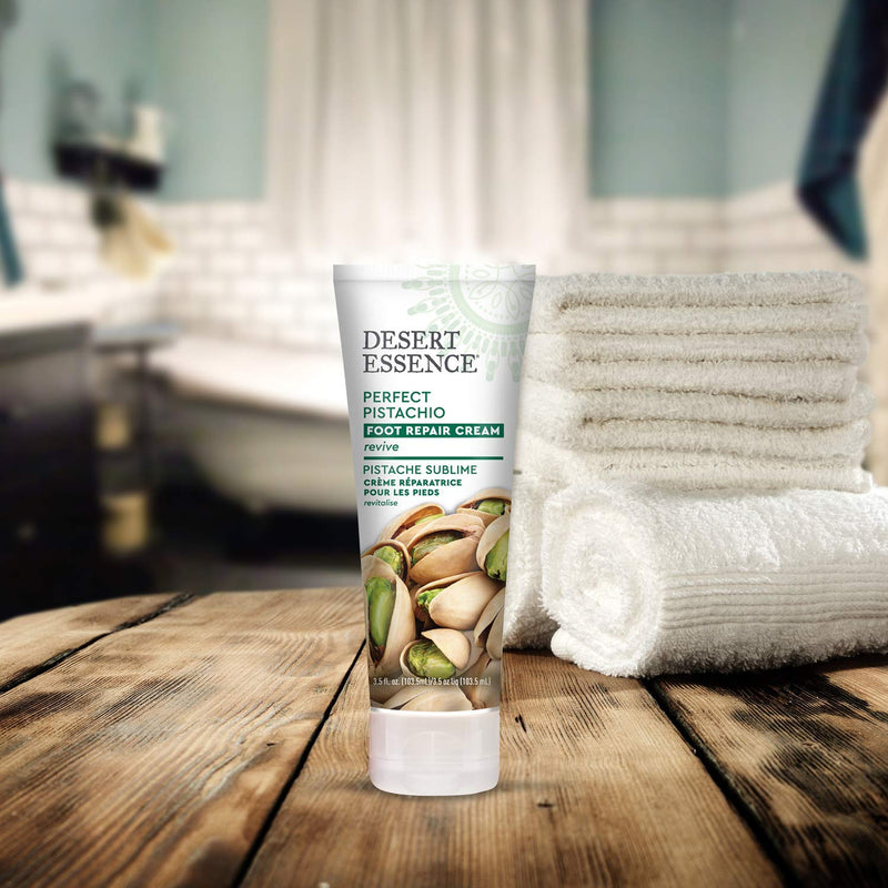 Desert Essence Pistachio Foot Repair Cream - 3.5 Fl Ounce - Restores Softness - Skin Repair & Renewal - Pistachio Nut Oil - Shea Butter - Macadamia Seed Oil - Cruelty-Free 3.5 Fl Oz (Pack of 1) - BeesActive Australia