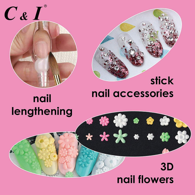 C & I Acrylic Powder, Color # 20 Pink, 3 D Nail Flower, Sculpting Nail Powder, 1.4 oz, 40 g, Nail Art Powders - BeesActive Australia
