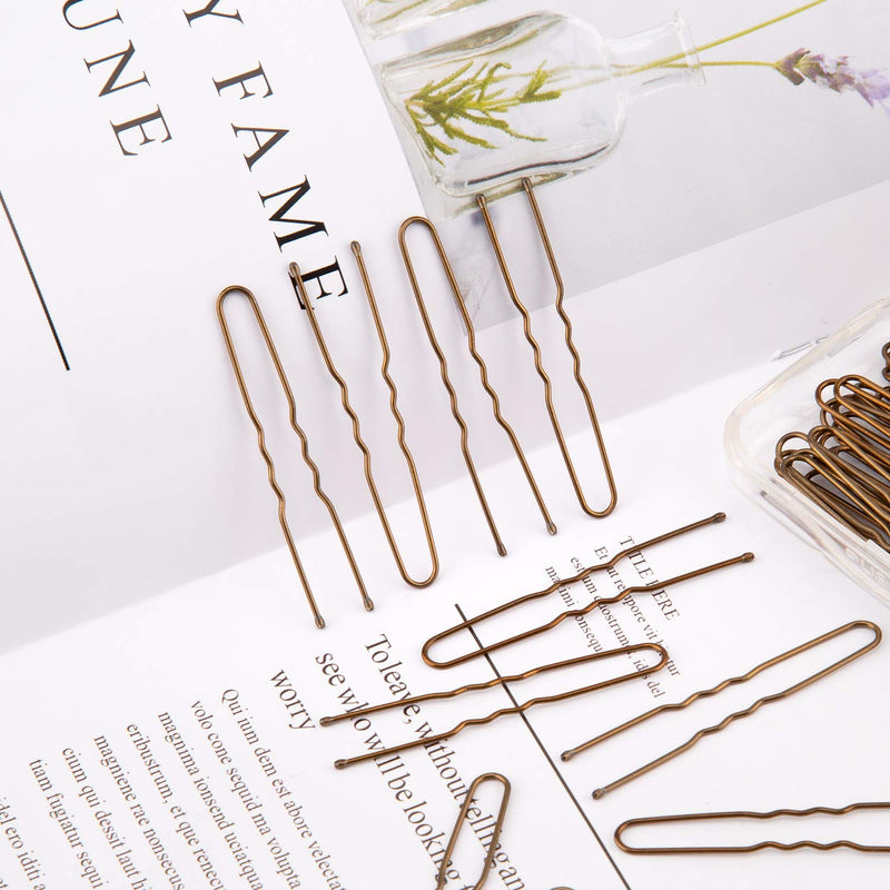 AIEX 200pcs Hair Pins Kit Hair Clips Secure Hold Bobby Pins Hair Clips for Women Girls (200pcs/Bronze) - BeesActive Australia
