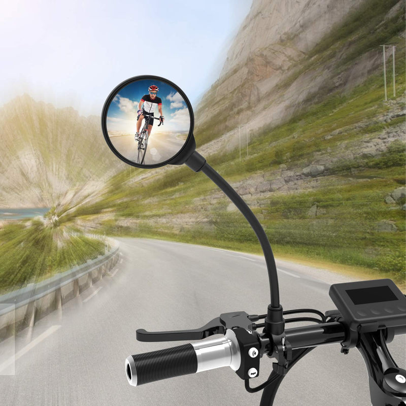 ROYOR Wide Angle Bike Mirror, 360° Adjustable Rotatable Bicycle Mirror, Bicycle Mirrors for Handlebars, Bike Mirror Handlebar Mount for Electric Bike, Mountain Bike and Road Bike - BeesActive Australia