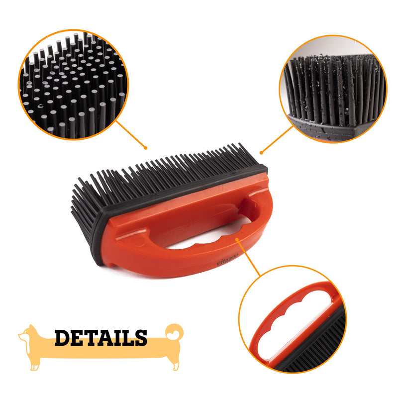 vitazoo Pet Hair Remover Brush for Couch & Carpet in Red/Black - Cat Hair Remover for Clothes with Soft Bristles - Dog Fur Remover for Car Interior and Home Furniture - BeesActive Australia