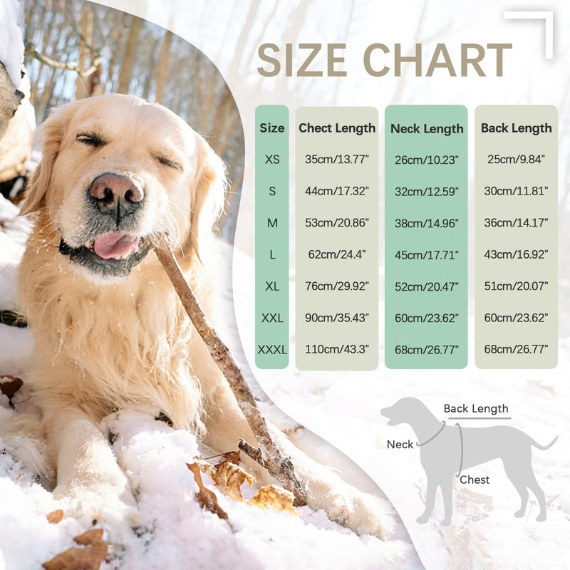 FUAMEY Dog Winter Jacket,Dog Cold Weather Coats Paded Dog Vest Warm Zip Up Dog Windproof Apparel Pet Fleece Lined Outfit for Small Medium Large Dogs with Harness Cozy Dog Clothes with Fur Collar Small(chest:17in) green - BeesActive Australia