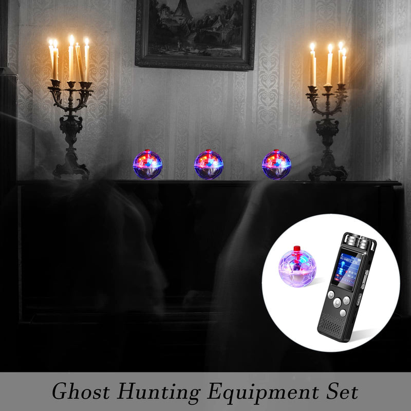 5 Pieces Ghost Hunting Kit Includes Digital Voice Recorders with 4 LED Cat Balls Motion Activated Cat Ball Toy Voice Activated Recorder with Playback for Pet Cat Dog Animals Interactive Activity - BeesActive Australia