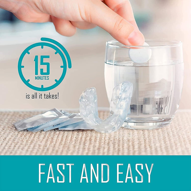 Retainer Cleaning Tablets - 120 Tablets 4 Months Supply Retainer Fresh, Brite, and Stain-Free - Retainer Cleaner Tablet, Mouth Guard, Dentures, Aligners 120 Count (Pack of 1) - BeesActive Australia