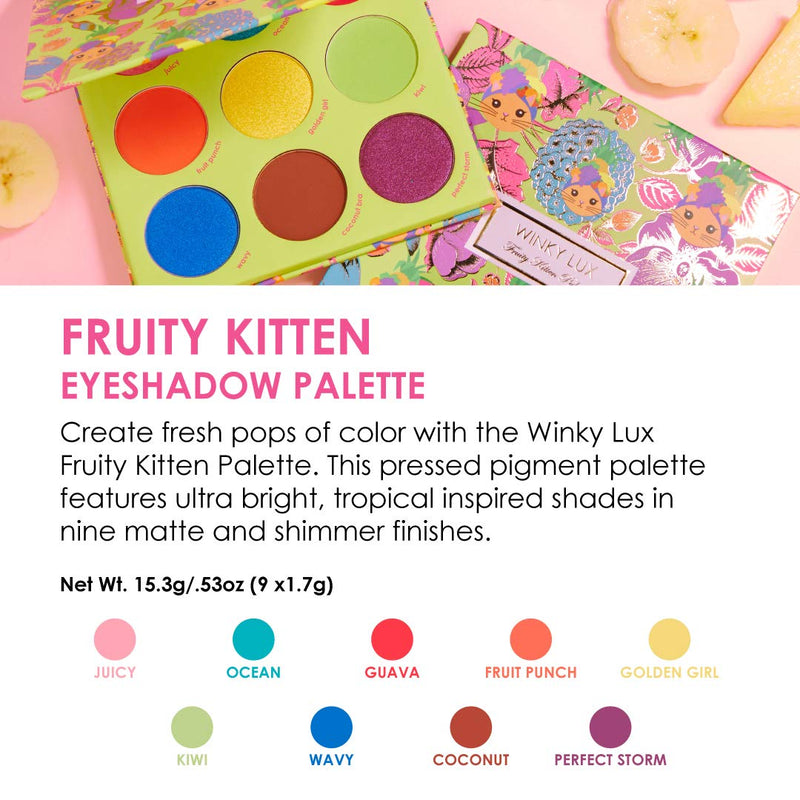 Winky Lux Fruity Kitten Eyeshadow Palette | Bright, Vibrant Colorful Eyeshadow - BeesActive Australia