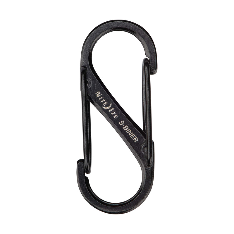 Nite Ize Size-1 S-Biner Dual Carabiner, Stainless-Steel, Black, 2-Pack - BeesActive Australia