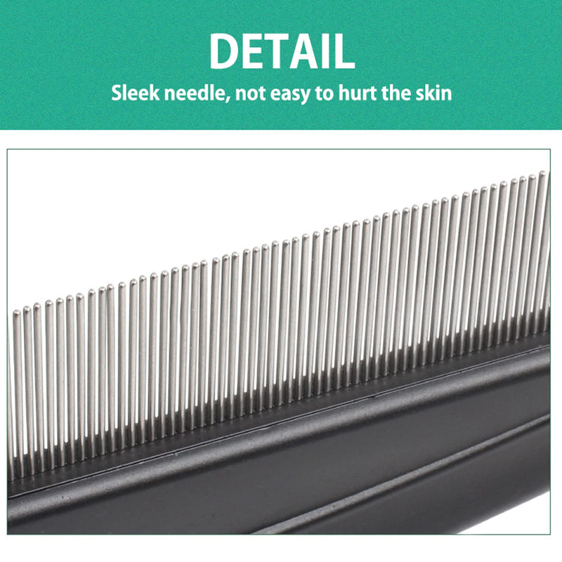 2 PCS Fine Tooth Combs, No Skin Damage Stainless Steel High Strength Teeth Hair Combs, Pet Tear Stain Remover Combs - BeesActive Australia
