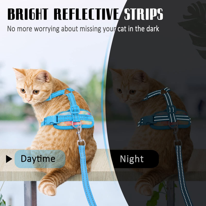 Supet Cat Harness and Leash Escape Proof for Walking, Adjustable Cat Vest Harness and Leash Set for Large and Small Kittens Dogs Green S (chest: 13-18.5") - BeesActive Australia