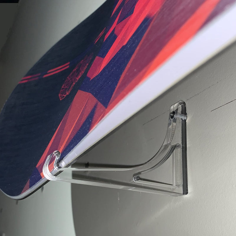 STAUBER Red Hook Snowboard Hanger - Display Graphic Snowboard Wall Mount - Snowboard, Ski, Skateboard Storage Rack | Horizontal Wall Mount - BeesActive Australia