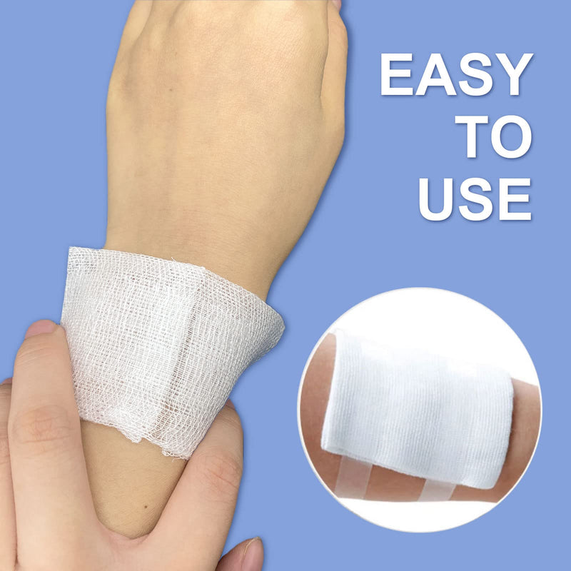 TSHAOUN 60 Pieces Sterile Gauze Swabs Cotton Gauzes Non Stick Gauze Wipe Pads Skin Care Dressing Pads (60 Pieces) - BeesActive Australia