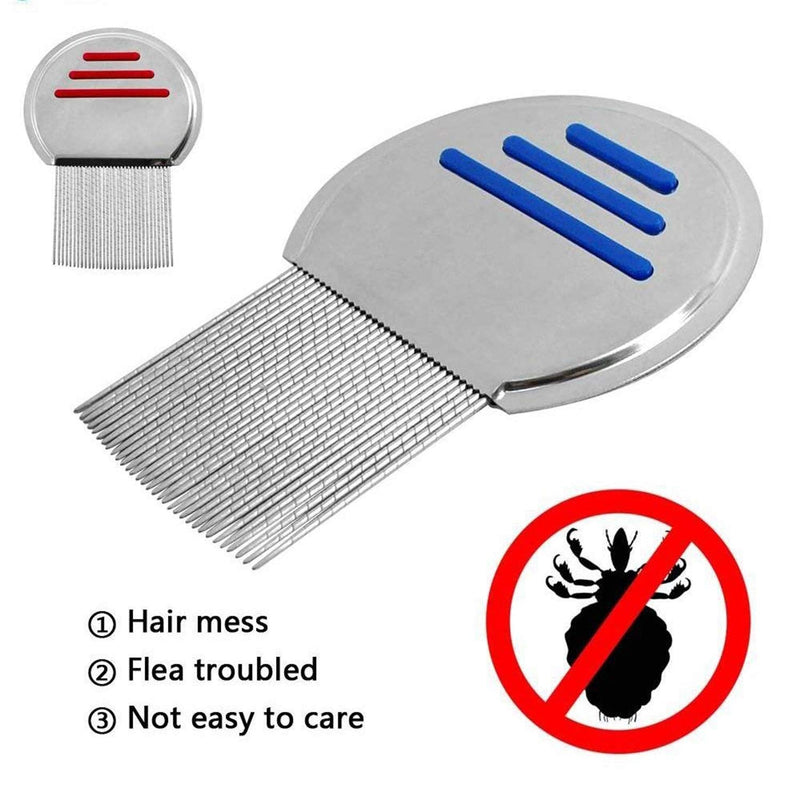 Lice Comb Stainless Steel Professional Lice Combs and Head Lice Treatment to Effectively Get Rid of Hair Lice and Nits, Best Results for Infection and Re-Infection in Kids & Adults ((Pack of 1)) 1 Count (Pack of 1) - BeesActive Australia