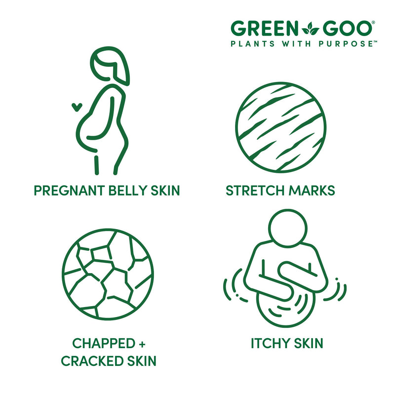 Green Goo Natural Pregnancy Stretch Mark Cream, Belly Balm Stretch Mark Removal (4 Ounce Jar) 4 Ounce (Pack of 1) - BeesActive Australia