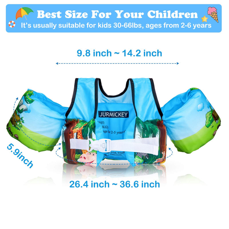 Kids Swim Vest, Jurmikey Toddler Swim Vest Jacket for 30-66 Pounds Boys & Girls, Puddle/Life Floaties for Infant from 2,3,4,5, 6, 7 Years Old, Childrens Training Jumper for Beach Swimming/Pool/Sea Konglong - BeesActive Australia