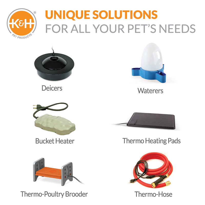 K&H Pet Products Submersible Ultimate Pail & Bucket Deicer Red 250 Watts - BeesActive Australia