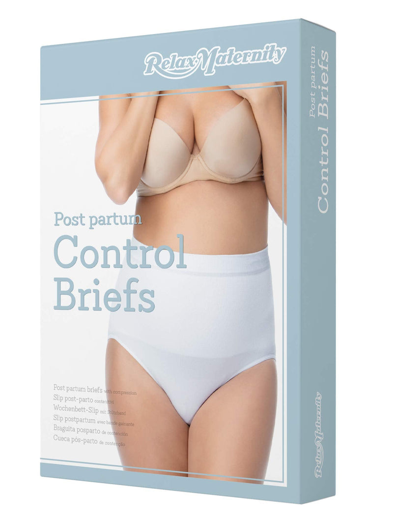 RelaxMaternity 5200 Cotton high-waist post pregnancy control underwear, 100% Made in Italy XX-Large White - BeesActive Australia