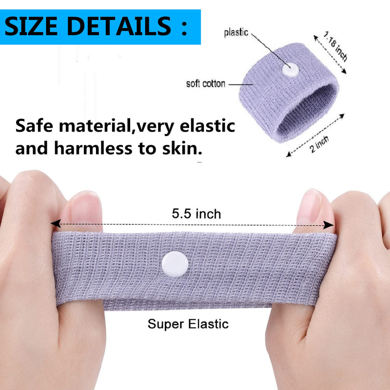 2 Pairs Car Motion Sickness Wristbands Acupressure Nausea Relief Band for Morning Sickness Sea Travel Black,grey. - BeesActive Australia