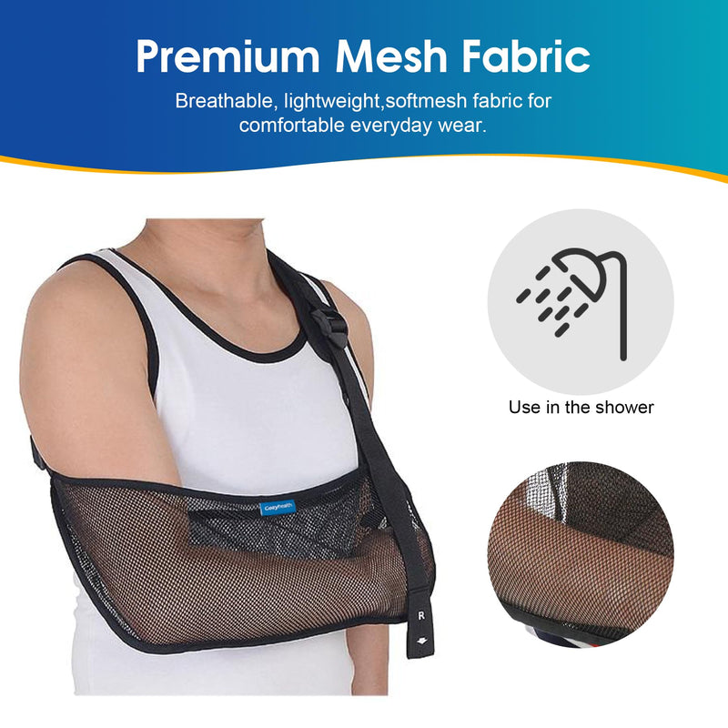 Mesh Arm Shoulder Sling Medical Shoulder Immobilizer for Shoulder Injury Torn Rotator Cuff, Adjustable Breathable Arm Brace for Shower, Right Left Arm Stabilizes Elbow Arm Wrist Injury for Men Women - BeesActive Australia