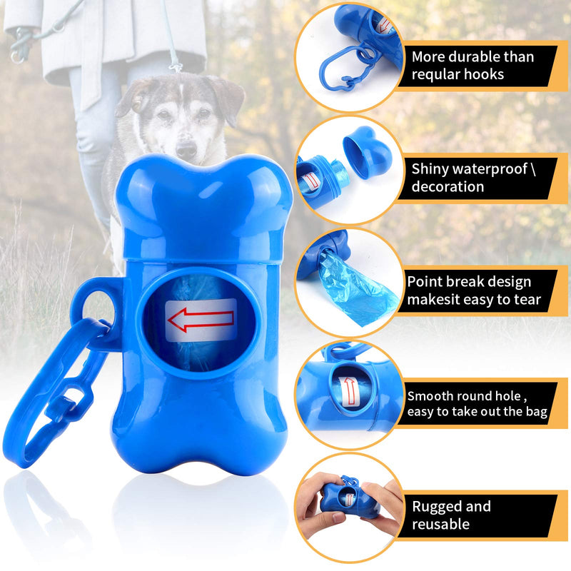 Arroyner 10 Pack Bone Shaped Poop Bag Dispenser Pet Waste Disposal Bag Dispenser ( Random Color ) Random Color (10 Pack) - BeesActive Australia