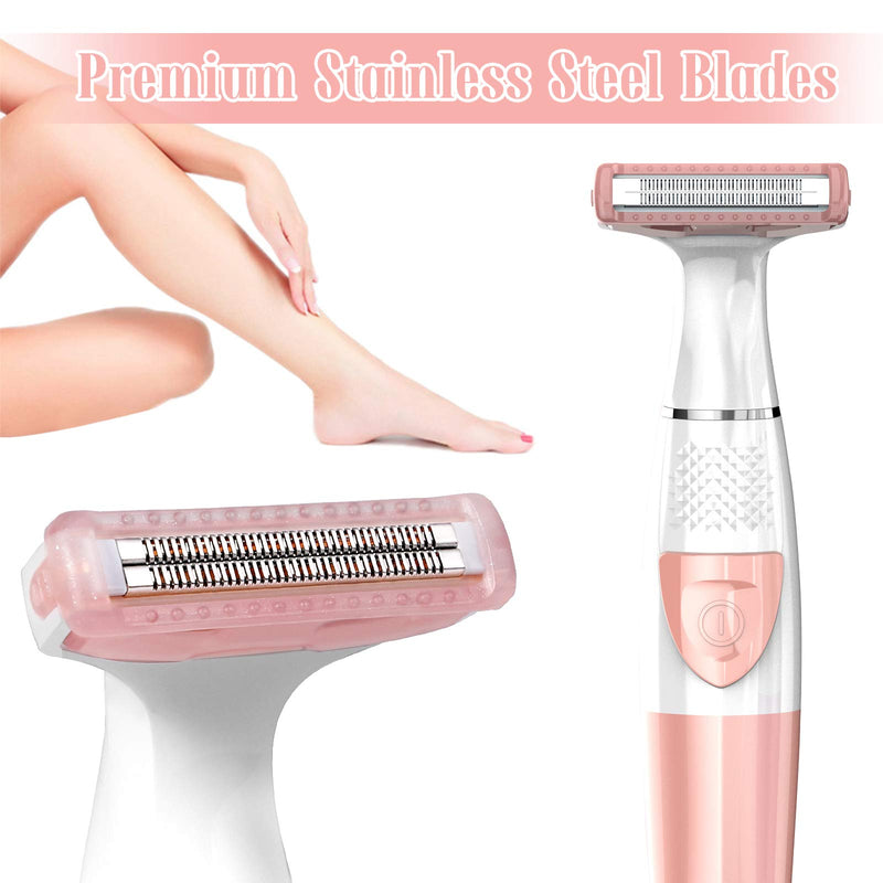 Electric Lady Shaver Womens Bikini Trimmer Body Razor for Women Legs Underarms Public Hair, Wet and Dry Use, Battery Powered, Cordless - BeesActive Australia